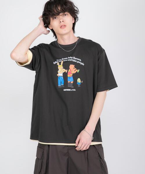 SENSE OF PLACE by URBAN RESEARCH（センスオブプレイスバイアーバンリサーチ）の「『別注』OATSIDE×SENSE OF PLACE　グラフィックTシャツA（Tシャツ/カットソー・メンズ・ホワイト/チャコールグレー/グリーン・MEDIUM/LARGE）」の14枚目の写真