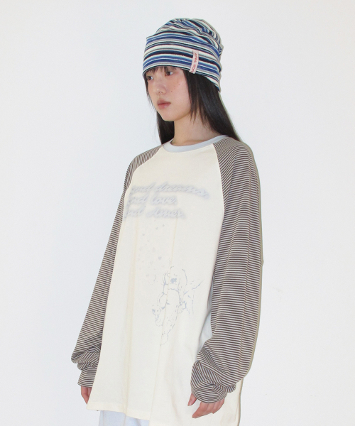 AMESWORLDWIDE(アメスワールドワイド)の「CUPID RABBIT STRIPE RAGLAN LS TEE BLUE(Tシャツ/カットソー・レディース・その他・SMALL/MEDIUM/LARGE)」の5枚目の写真