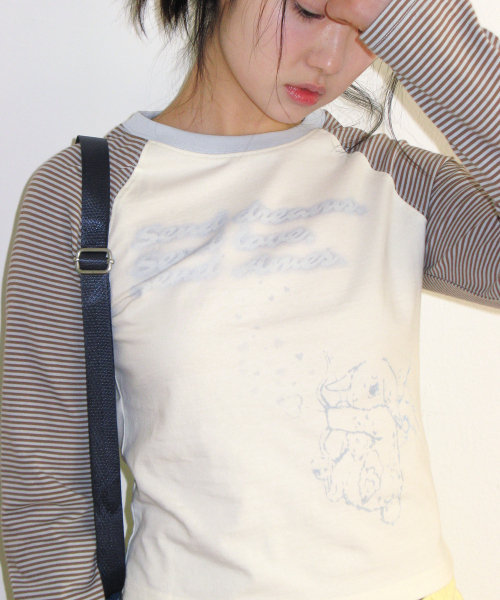 AMESWORLDWIDE(アメスワールドワイド)の「CUPID RABBIT STRIPE RAGLAN LS TEE BLUE(Tシャツ/カットソー・レディース・その他・SMALL/MEDIUM/LARGE)」の8枚目の写真