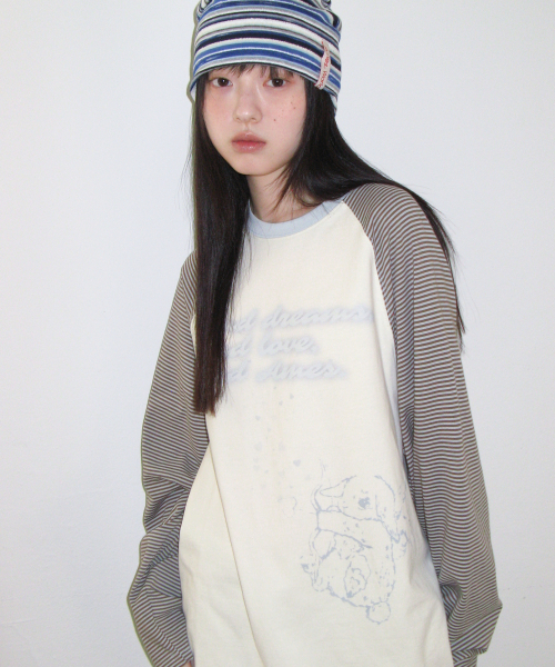 AMESWORLDWIDE(アメスワールドワイド)の「CUPID RABBIT STRIPE RAGLAN LS TEE BLUE(Tシャツ/カットソー・レディース・その他・SMALL/MEDIUM/LARGE)」の10枚目の写真