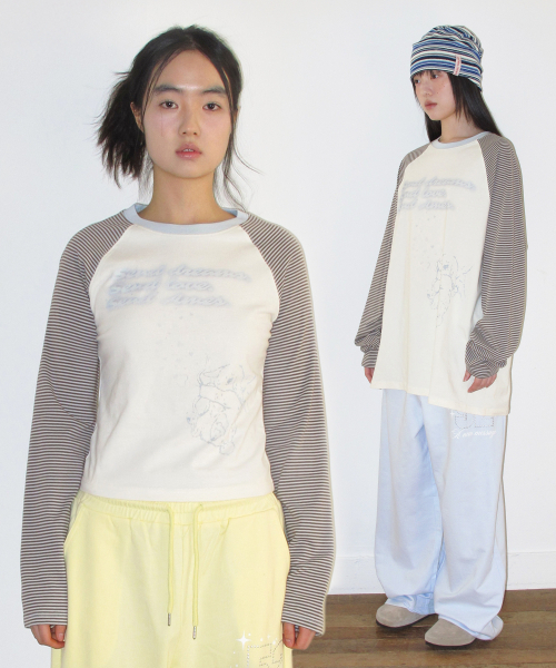 AMESWORLDWIDE(アメスワールドワイド)の「CUPID RABBIT STRIPE RAGLAN LS TEE BLUE(Tシャツ/カットソー・レディース・その他・SMALL/MEDIUM/LARGE)」の11枚目の写真
