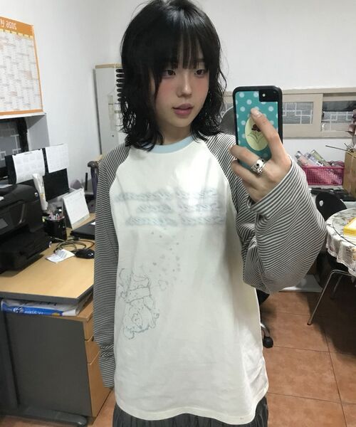 AMESWORLDWIDE(アメスワールドワイド)の「CUPID RABBIT STRIPE RAGLAN LS TEE BLUE(Tシャツ/カットソー・レディース・その他・SMALL/MEDIUM/LARGE)」の19枚目の写真