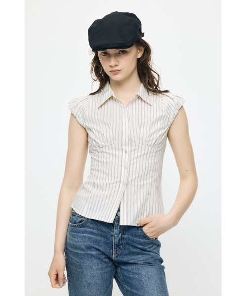 MOUSSY(マウジー)の「PUFF CAP SLEEVE ブラウス(シャツ/ブラウス・レディース・ブラウン/ライトブルー/アイボリー・1/2)」の11枚目の写真