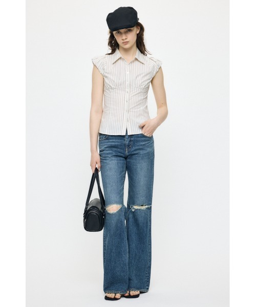 MOUSSY(マウジー)の「PUFF CAP SLEEVE ブラウス(シャツ/ブラウス・レディース・ブラウン/ライトブルー/アイボリー・1/2)」の12枚目の写真