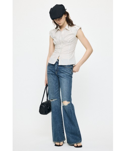 MOUSSY(マウジー)の「PUFF CAP SLEEVE ブラウス(シャツ/ブラウス・レディース・ブラウン/ライトブルー/アイボリー・1/2)」の13枚目の写真
