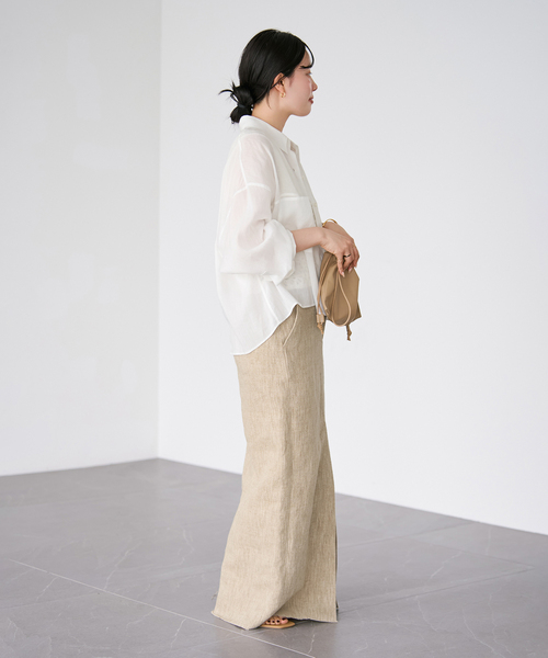 plage(プラージュ)の「《追加》RAMIE LYOCELL CROPPED シャツ 3(シャツ/ブラウス・レディース・ピンク・FREE)」の9枚目の写真