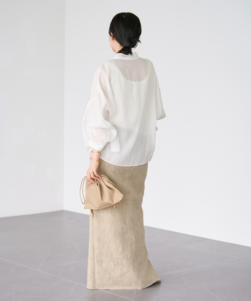 plage(プラージュ)の「《追加》RAMIE LYOCELL CROPPED シャツ 3(シャツ/ブラウス・レディース・ピンク・FREE)」の10枚目の写真