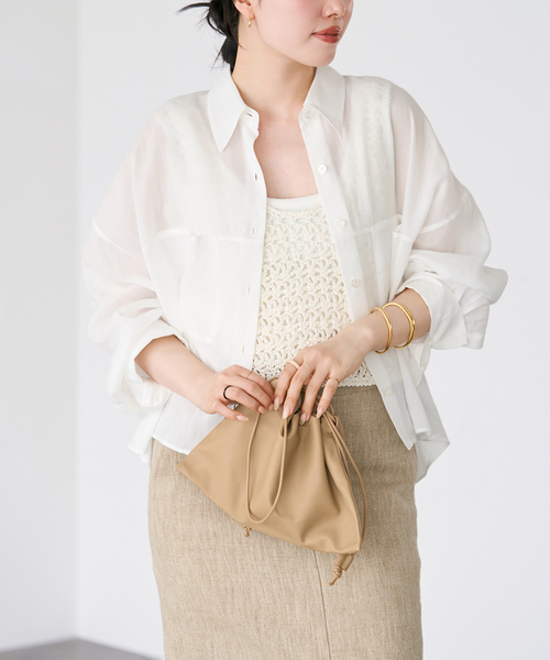 plage(プラージュ)の「《追加》RAMIE LYOCELL CROPPED シャツ 3(シャツ/ブラウス・レディース・ピンク・FREE)」の12枚目の写真