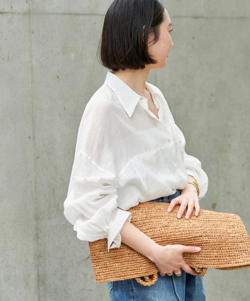 plage(プラージュ)の「《追加》RAMIE LYOCELL CROPPED シャツ 3(シャツ/ブラウス・レディース・ピンク・FREE)」の22枚目の写真