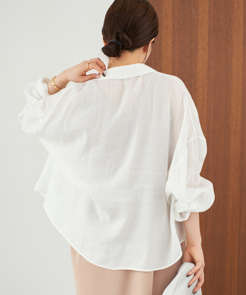 plage(プラージュ)の「《追加》RAMIE LYOCELL CROPPED シャツ 3(シャツ/ブラウス・レディース・ピンク・FREE)」の13枚目の写真