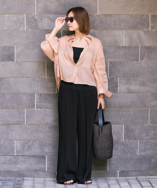 plage(プラージュ)の「《追加》RAMIE LYOCELL CROPPED シャツ 3(シャツ/ブラウス・レディース・ピンク・FREE)」の15枚目の写真