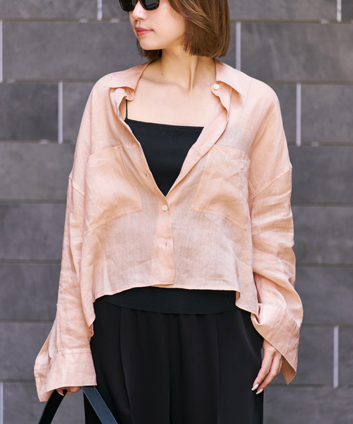 plage(プラージュ)の「《追加》RAMIE LYOCELL CROPPED シャツ 3(シャツ/ブラウス・レディース・ピンク・FREE)」の19枚目の写真