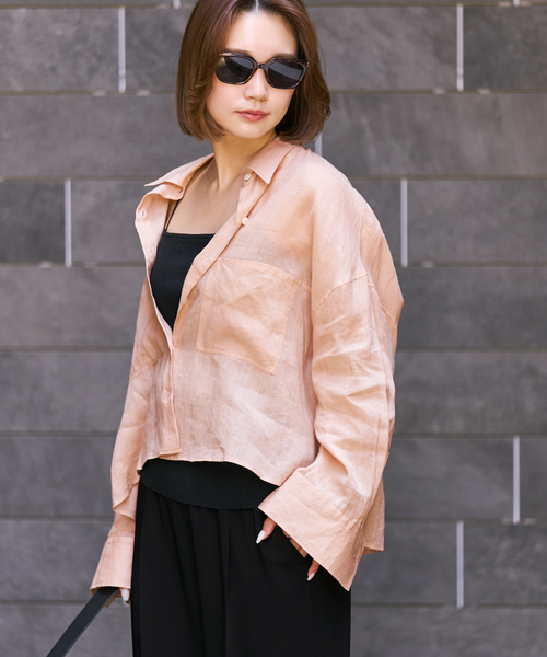 plage(プラージュ)の「《追加》RAMIE LYOCELL CROPPED シャツ 3(シャツ/ブラウス・レディース・ピンク・FREE)」の20枚目の写真