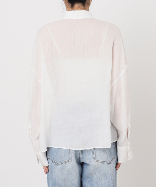 plage(プラージュ)の「《追加》RAMIE LYOCELL CROPPED シャツ 3(シャツ/ブラウス・レディース・ピンク・FREE)」の4枚目の写真