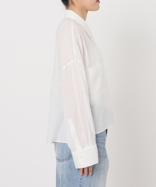 plage(プラージュ)の「《追加》RAMIE LYOCELL CROPPED シャツ 3(シャツ/ブラウス・レディース・ピンク・FREE)」の5枚目の写真