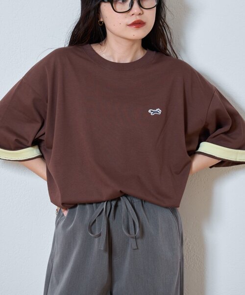 PENNEYS(ぺニーズ)の「【PENNEYS/ペニーズ】別注THE FOX配色裏メッシュTEE(Tシャツ/カットソー・レディース・ホワイト/ブラウン/ホワイト系その他/ネイビー・MEDIUM/LARGE)」の1枚目の写真