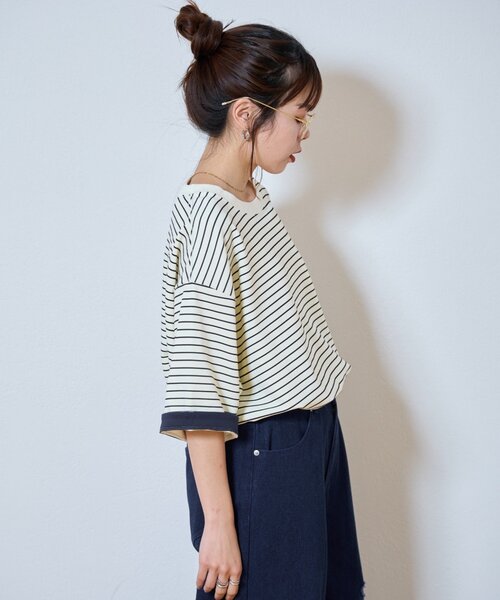 PENNEYS(ぺニーズ)の「【PENNEYS/ペニーズ】別注THE FOX配色裏メッシュTEE(Tシャツ/カットソー・レディース・ホワイト/ブラウン/ホワイト系その他/ネイビー・MEDIUM/LARGE)」の12枚目の写真