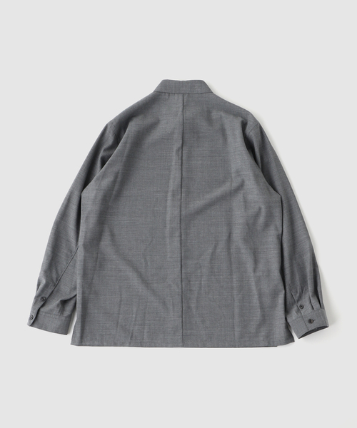 ATON(エイトン)の「ATON(エイトン) TWIST WOOL GAUZE LOOSE FIT SHIRT(シャツ/ブラウス・メンズ・チャコールグレー・4/6)」の2枚目の写真
