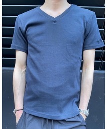 COOK JEANS（クックジーンズ）の「cookテレコV半袖Tシャツ（Tシャツ/カットソー）」