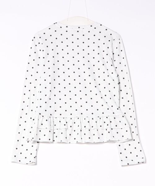 MASHIRO(マシロ)の「ドットダブルフリル長袖ペプラムカットソー Y2K(MA/EKW149)(Tシャツ/カットソー・レディース・ダークグレー・FREE)」の4枚目の写真