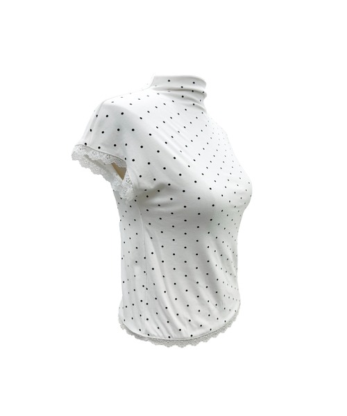 ALLuRing ChaRm(アリュリングチャーム)の「French Sleeve Dot Lace T-Shirt / フレンチスリーブ ドットレースTシャツ(Tシャツ/カットソー・レディース・ホワイト・FREE)」の11枚目の写真