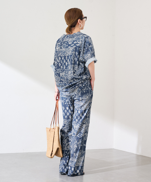 FRAMeWORK（フレームワーク）の「COUTURE D`ADAM/クチュールドアダム bandana print シャツ（シャツ/ブラウス・レディース・ネイビー・FREE）」の4枚目の写真