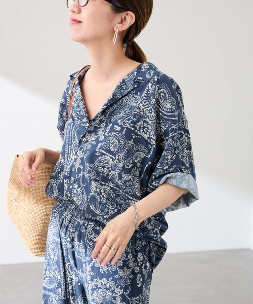 FRAMeWORK（フレームワーク）の「COUTURE D`ADAM/クチュールドアダム bandana print シャツ（シャツ/ブラウス・レディース・ネイビー・FREE）」の5枚目の写真