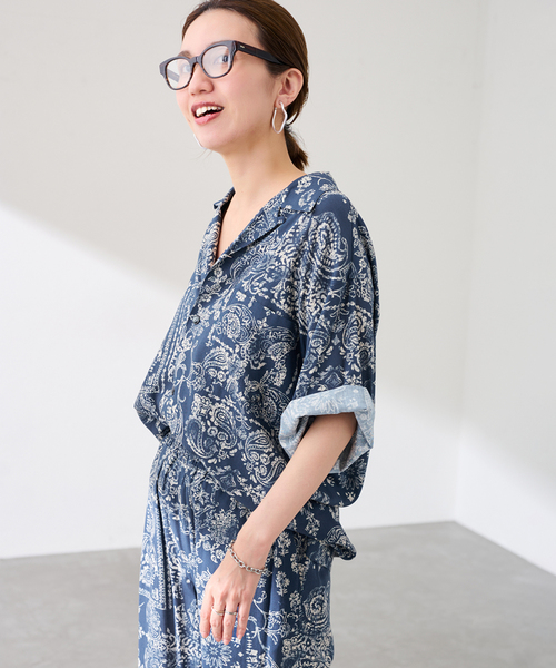 FRAMeWORK（フレームワーク）の「COUTURE D`ADAM/クチュールドアダム bandana print シャツ（シャツ/ブラウス・レディース・ネイビー・FREE）」の6枚目の写真