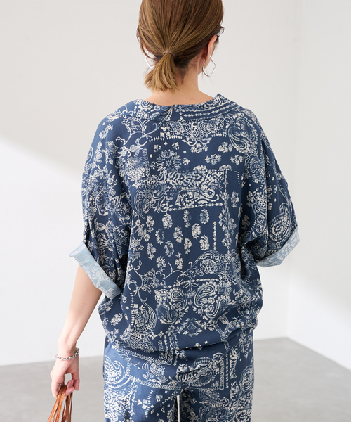 FRAMeWORK（フレームワーク）の「COUTURE D`ADAM/クチュールドアダム bandana print シャツ（シャツ/ブラウス・レディース・ネイビー・FREE）」の8枚目の写真