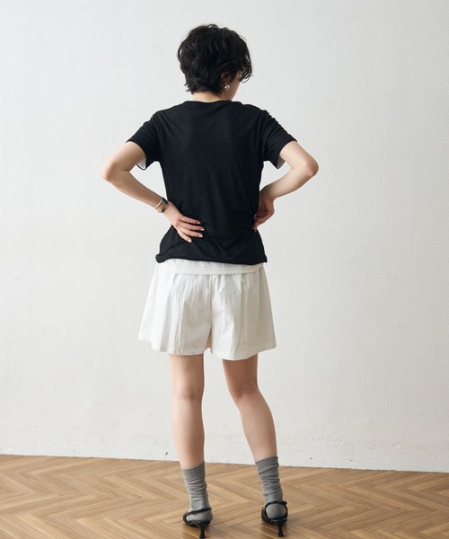 Trish(トリッシュ)の「Pack de 2 T-shirts(Tシャツ/カットソー・レディース・ボルドー/イエロー/ブルー/ブラック/レッド/ホワイト・LARGE/MEDIUM)」の7枚目の写真