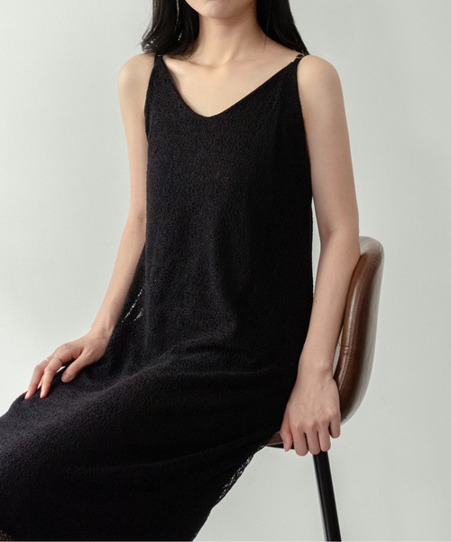 on:nue(オンニュ)の「【on:nue】カラミレースキャミワンピース/2026 SS COLLECTION(ワンピース・レディース・アイボリー/ブラック/ホワイト・FREE)」の10枚目の写真