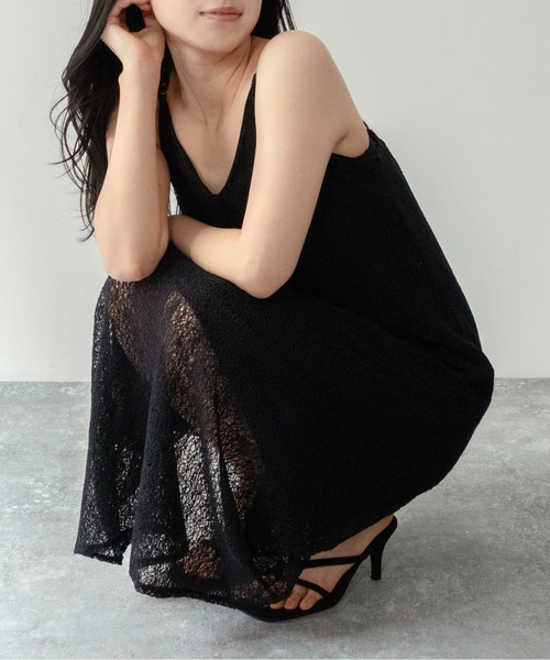 on:nue(オンニュ)の「【on:nue】カラミレースキャミワンピース/2026 SS COLLECTION(ワンピース・レディース・アイボリー/ブラック/ホワイト・FREE)」の12枚目の写真