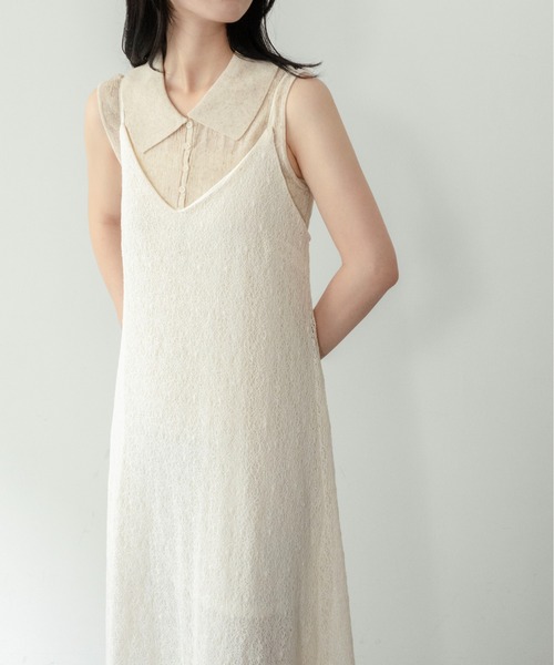 on:nue(オンニュ)の「【on:nue】カラミレースキャミワンピース/2026 SS COLLECTION(ワンピース・レディース・アイボリー/ブラック/ホワイト・FREE)」の21枚目の写真