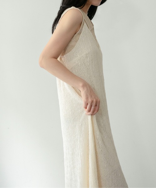 on:nue(オンニュ)の「【on:nue】カラミレースキャミワンピース/2026 SS COLLECTION(ワンピース・レディース・アイボリー/ブラック/ホワイト・FREE)」の22枚目の写真