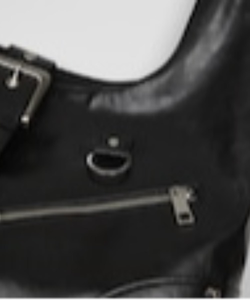 NOT KNOWING（ノットノーイング）の「Black Moto Hobo Bag（トートバッグ・レディース・ホワイト・FREE）」の2枚目の写真