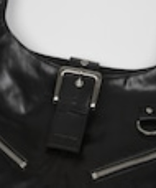 NOT KNOWING（ノットノーイング）の「Black Moto Hobo Bag（トートバッグ・レディース・ホワイト・FREE）」の8枚目の写真