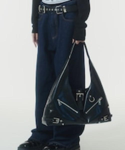 NOT KNOWING（ノットノーイング）の「Black Moto Hobo Bag（トートバッグ・レディース・ホワイト・FREE）」の11枚目の写真