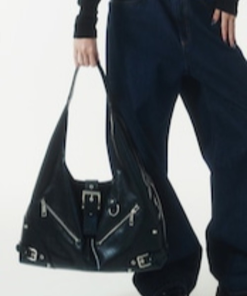 NOT KNOWING（ノットノーイング）の「Black Moto Hobo Bag（トートバッグ・レディース・ホワイト・FREE）」の12枚目の写真