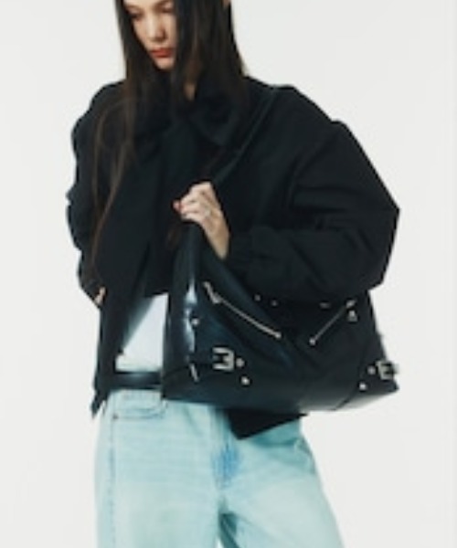 NOT KNOWING（ノットノーイング）の「Black Moto Hobo Bag（トートバッグ・レディース・ホワイト・FREE）」の17枚目の写真