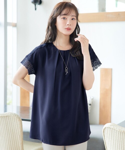 Tiaclasse(ティアクラッセ)の「ケミカルレースチュニック(Tシャツ/カットソー・レディース・ミント/ネイビー/ブラック・L/M/S)」の15枚目の写真