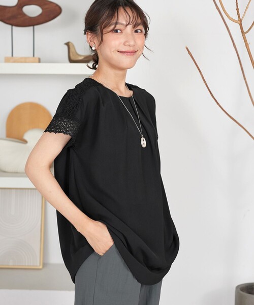 Tiaclasse(ティアクラッセ)の「ケミカルレースチュニック(Tシャツ/カットソー・レディース・ミント/ネイビー/ブラック・L/M/S)」の21枚目の写真