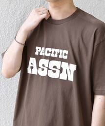 【SHIPS any別注】ONEITA:〈洗濯機可能〉ピグメント ダイ リラックス ロゴ プリント Tシャツ◇