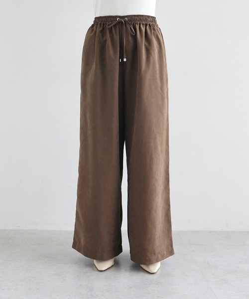 andme(アンドミー)の「ギャザーイージーワイドパンツ(その他パンツ・レディース・ブラウン/ブラック/キナリ・M/L)」の17枚目の写真