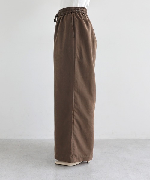 andme(アンドミー)の「ギャザーイージーワイドパンツ(その他パンツ・レディース・ブラウン/ブラック/キナリ・M/L)」の18枚目の写真