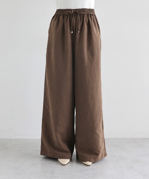 andme(アンドミー)の「ギャザーイージーワイドパンツ(その他パンツ・レディース・ブラウン/ブラック/キナリ・M/L)」の20枚目の写真