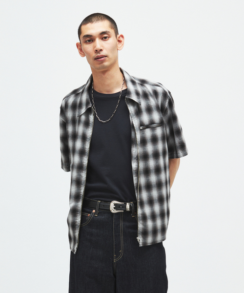 JOURNAL STANDARD(ジャーナルスタンダード)の「スペック チェック ボイル ジップ シャツ(シャツ/ブラウス・メンズ・ベージュ/ブラック/ブラウン/ブルー系その他・LARGE/MEDIUM)」の19枚目の写真