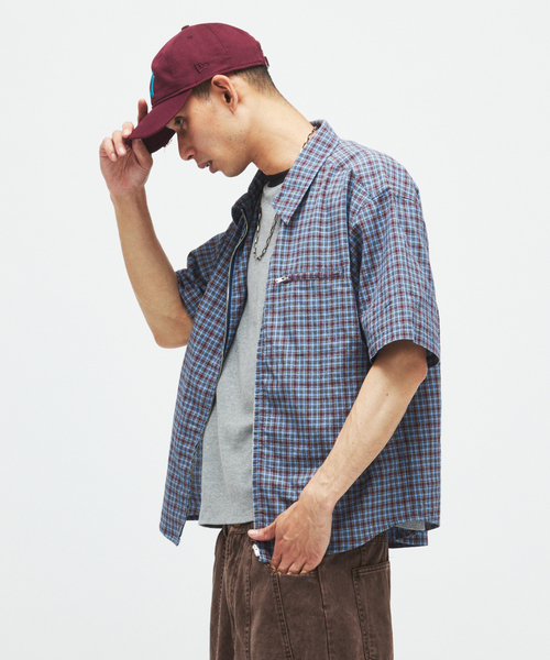 JOURNAL STANDARD(ジャーナルスタンダード)の「スペック チェック ボイル ジップ シャツ(シャツ/ブラウス・メンズ・ベージュ/ブラック/ブラウン/ブルー系その他・LARGE/MEDIUM)」の7枚目の写真