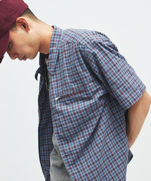 JOURNAL STANDARD(ジャーナルスタンダード)の「スペック チェック ボイル ジップ シャツ(シャツ/ブラウス・メンズ・ベージュ/ブラック/ブラウン/ブルー系その他・LARGE/MEDIUM)」の11枚目の写真