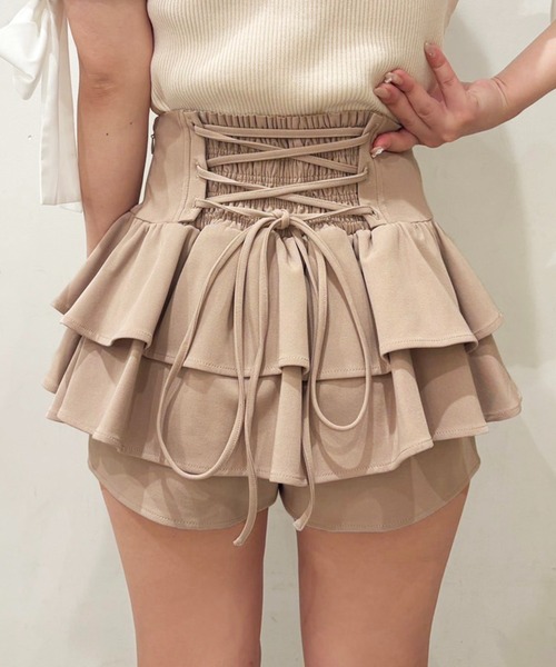 one after another NICE CLAUP(ワンアフターアナザーナイスクラップ)の「【ZOZO限定カラーあり】バックレースアップティアードスカパン(スカート・レディース・チャコールグレー/ブラック/オフホワイト/ベージュ/ブラウン系その他・SMALL/MEDIUM)」の19枚目の写真
