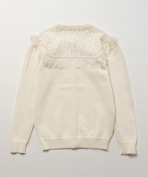 Kaon（カオン）の「KAON / レースヨーク ニットカーディガン（ニット/セーター・レディース・ホワイト系その他/ブラック・ONE SIZE）」の10枚目の写真